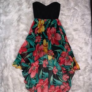 Strapless High- Low Dress
